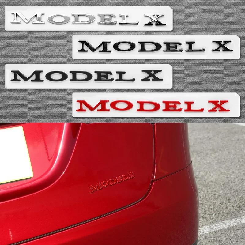 1Pc Car Styling Logo Badge For Tesla Model 3 Model S Models Y X ABS 3D Rear Trunk Body Emblem Sticker Decal Decorate Accessories
