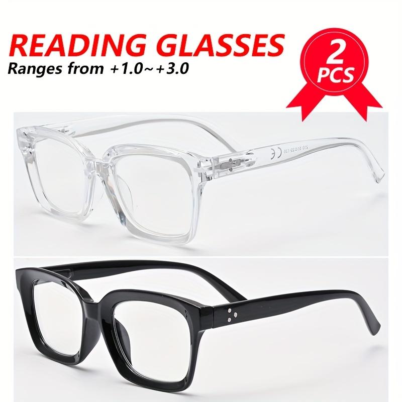 2pcs VOPHA Anti Blue Light Square Prescription Spectacles Women Men Spring Leg Farsightedness Glaasses +0.5 +1.0 To +3.0