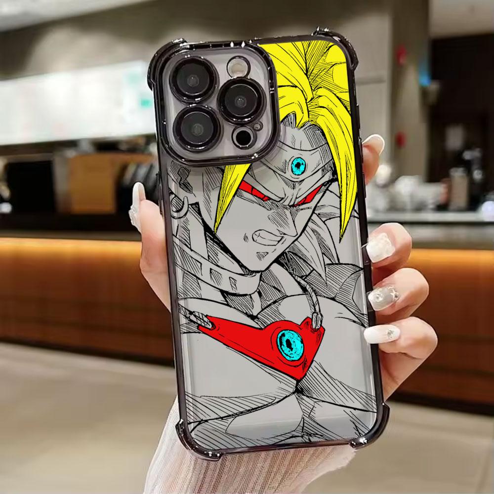 Super Saiyans Broly Son Goku DBZ Phone Case for iPhone 11 13 15 16 17 Pro Max 14 Plus 17Air 16E 13 Pro 12 Mini 17Pro Clear Cover