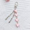 Eye Catching Phone Lanyard Bowknot Heart Cross Star Chain Pendant Keychain Colorful Beaded Keyring Bag Accessory