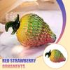 Red Strawberry Glass Decorative Fruit For Table