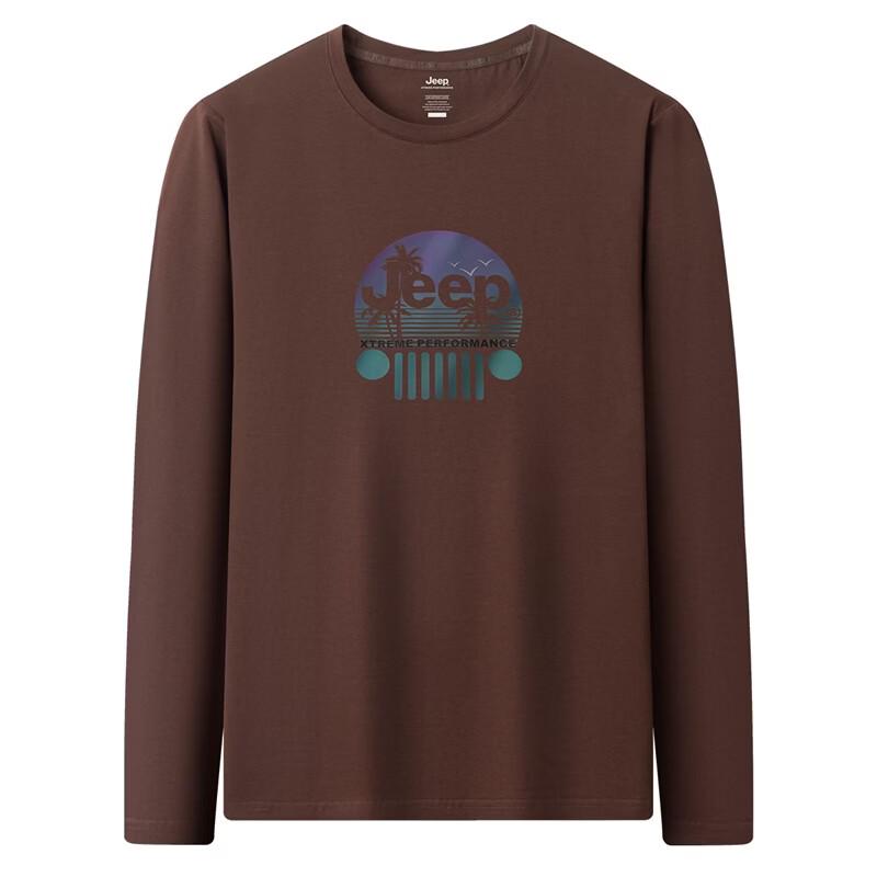 JEEP Men's Xinjiang Cotton Long-Sleeve T-Shirt