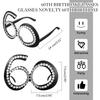 Number Crystal Frame Party Dress-up Glasses for Adults Birthday Christmas Party