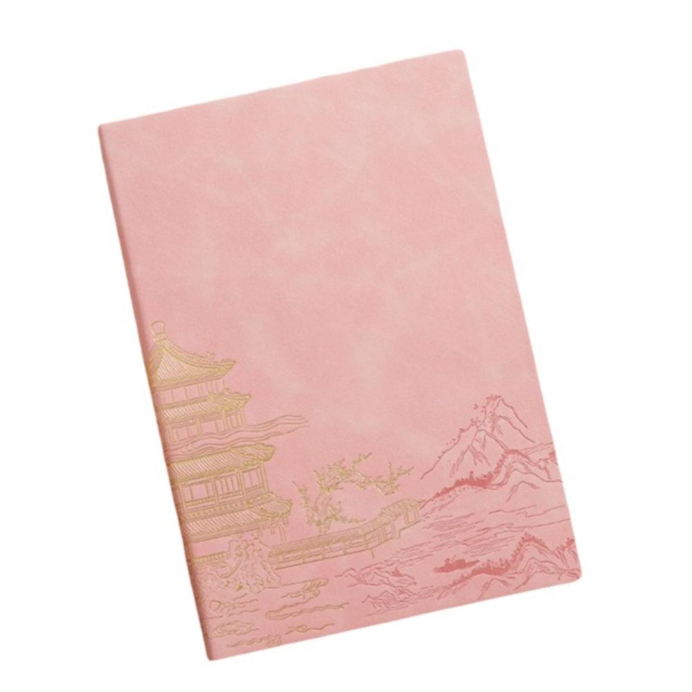 Chinese Style China-Chic Gold Stamping Notepad PU Cover Meeting Record Notebook  School