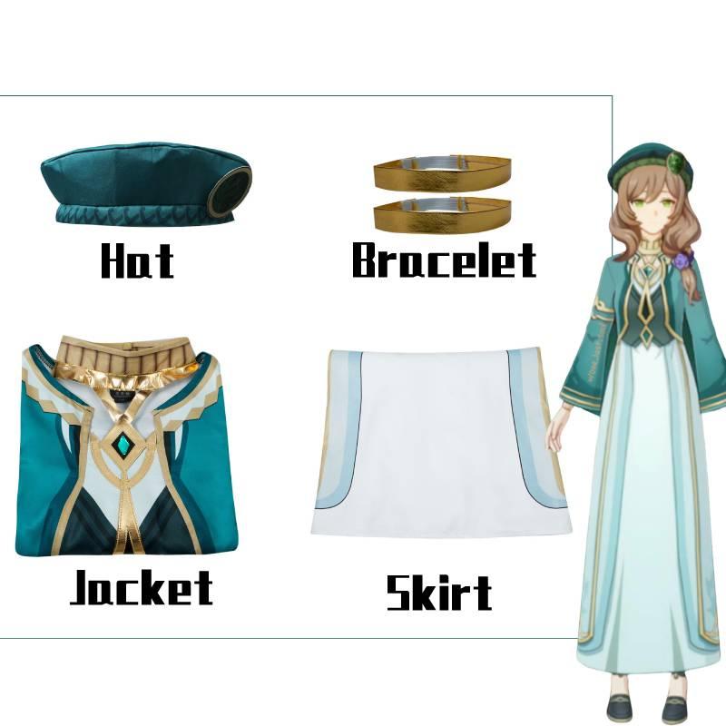 

Genshin Impact Akademiya Cosplay Costume Full Set For Men And Women Women,XXL