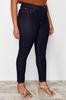 Women's Style Plus Size Dark Blue Estra Flexible Skinny Jeans