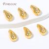 18K Gold Plated Teardrop Pendant Charm,Smooth Water Drop Pendant For DIY Necklace Jewelry Making Supplies Accessories