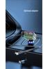 Fast-Charging Car Charger with Ambient Light and 3-Way Cigarette Lighter Converter, Type-C Retractable Flash Charging