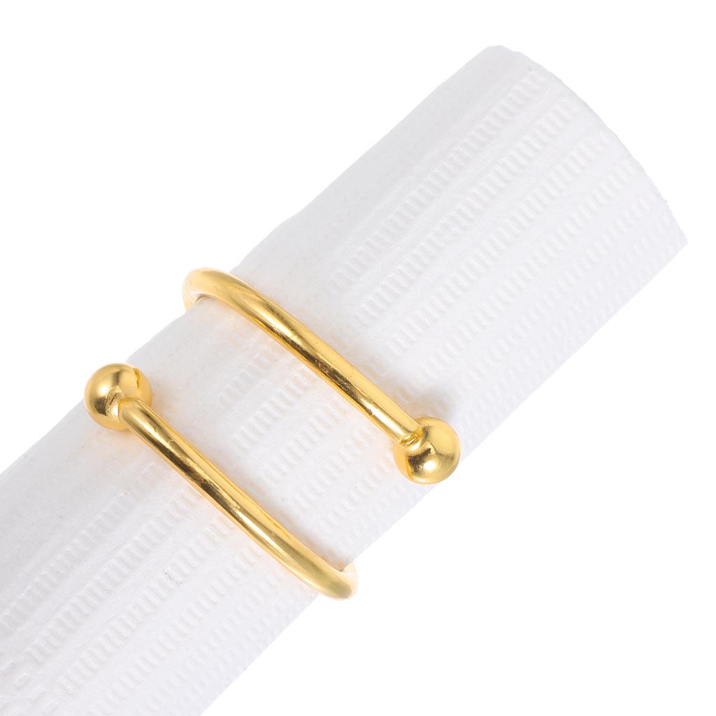 12pcs Metal Napkin Rings Gold Table Setting Decor For Wedding Party Holiday Banquet Fall Christmas Thanksgiving Serviette