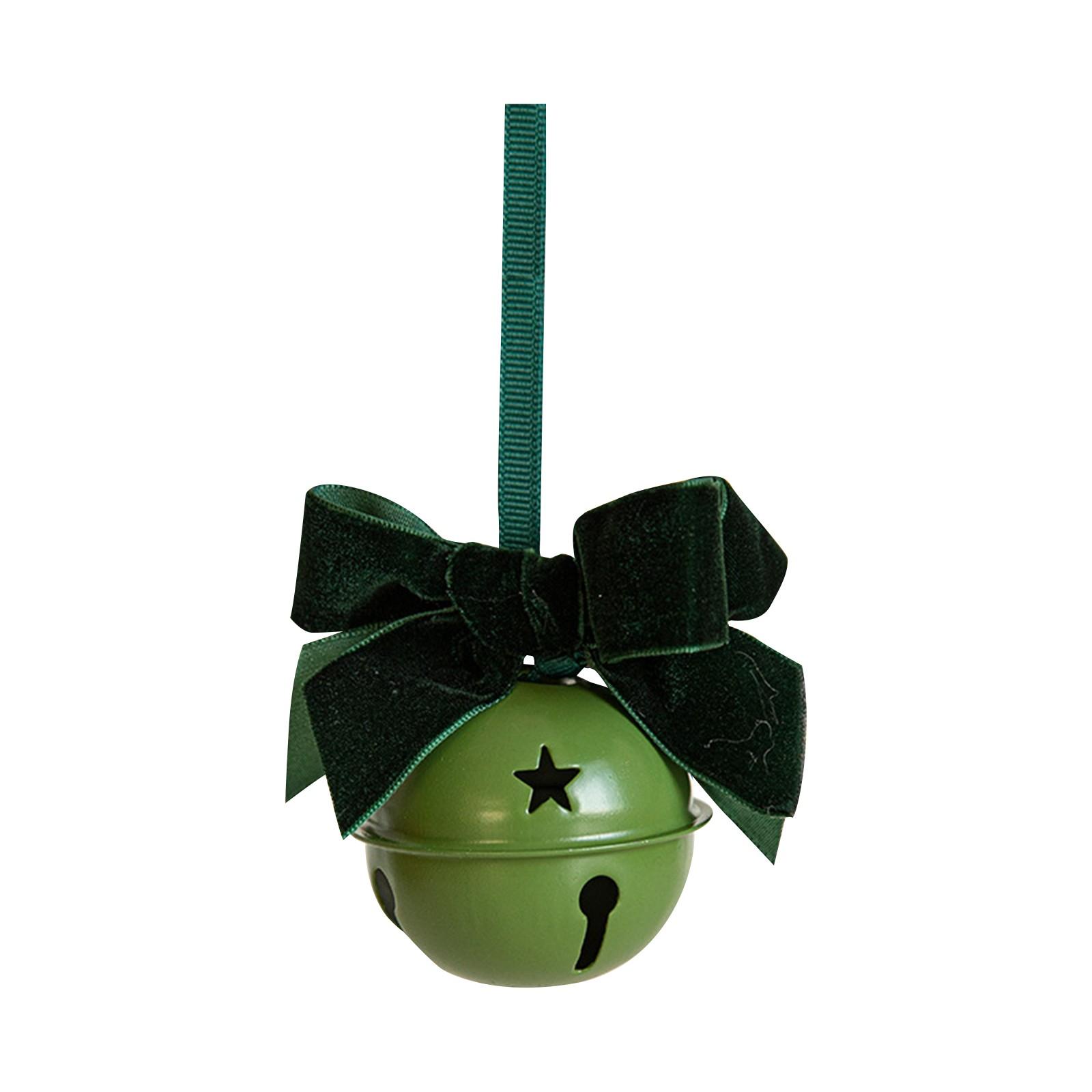 

Рождественские колокольчики с бархатным бантом Рождественские колокольчики Металлические рождественские колокольчики с вырезами для дверных ручек Украшения для рождественской елки Товары для вечеринок One Size зелёный