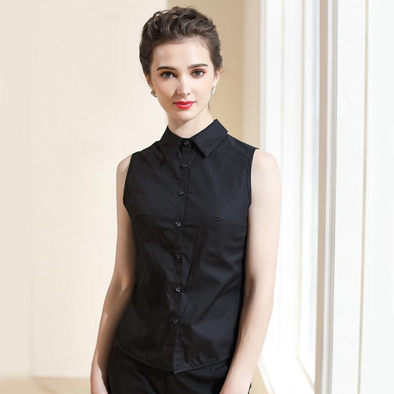 Women's Korean-Style Wrinkle-Resistant Sleeveless Shirt - Easy Wash, Versatile Layering Piece for Autumn/Winter