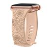 Straps For Apple Watch Band 44mm 42mm 41mm 40mm 45mm 49mm 46mm Floral Engraved Bracelet Correa Iwatch Series 10 9 7 SE 6 8 Ultra