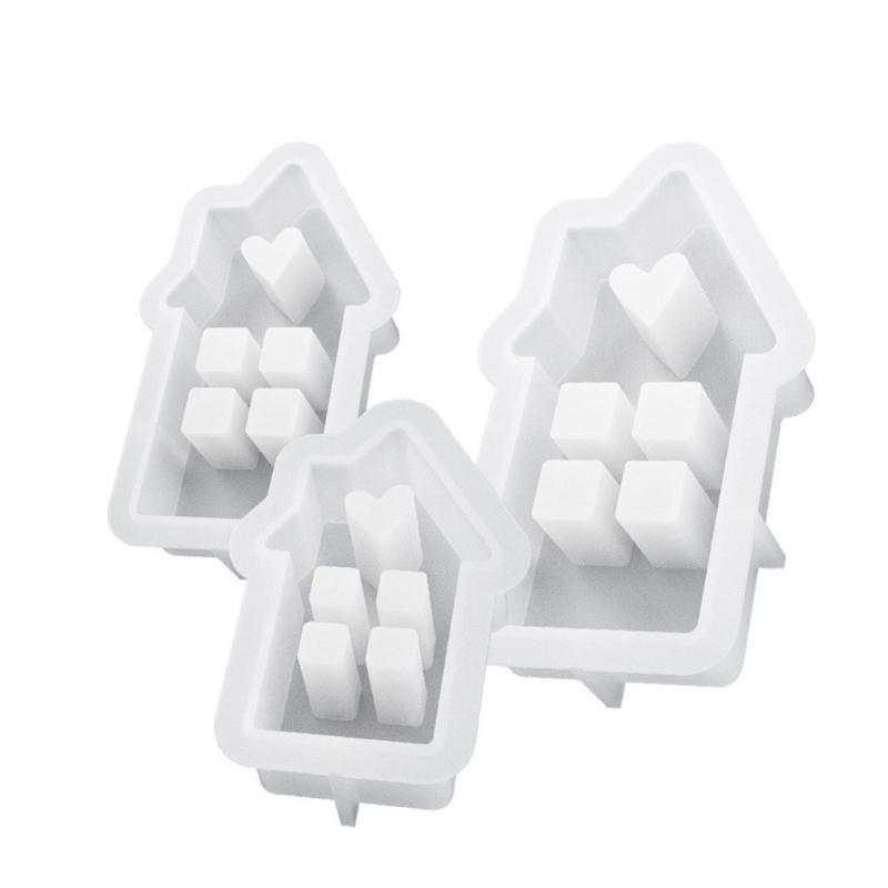 Silicone Soap Mold DIY Silicone Candle Molds Easter Clay Mould House Shaped Silicone Soap Making Molds Silicone Material