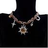 Vintage Collarbone Sunflower Necklace for Women