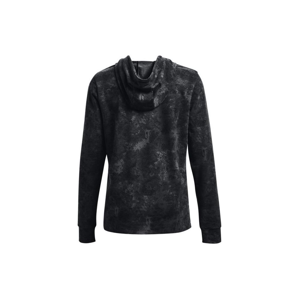 Under Armour Rival All Over Tie Dye Logo Hoodie Women Hoodies Black 1373035-001