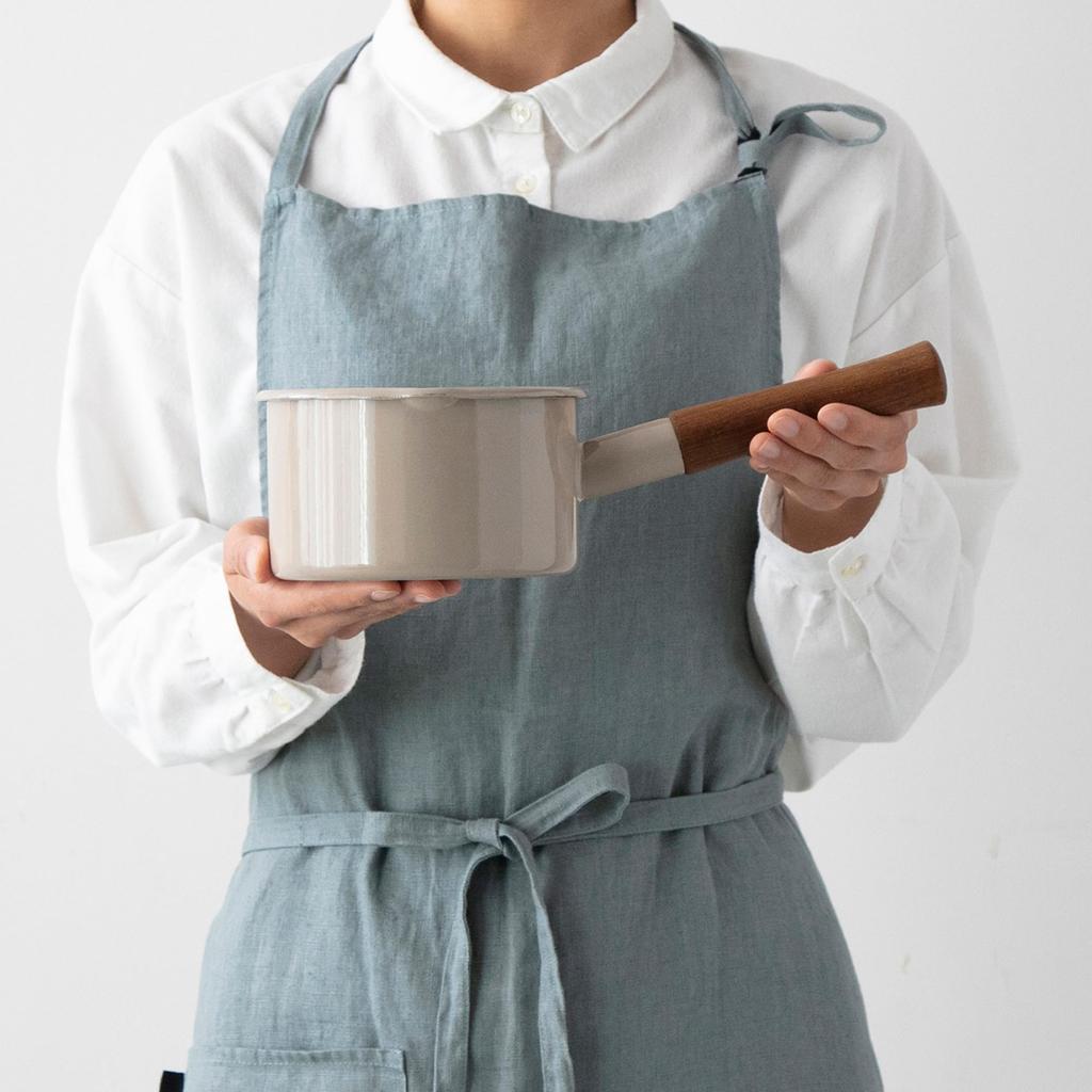 365methods One-handed Pot Milk Pan 14cm Enamel IH Gas Cafe Au Lait YY-14M.BE