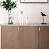 2 Pack 1-1/5 inch Kitchen Cabinet Knobs Pulls Drawer Knobs Brass Vintage Dresser Cupboard Hardware Pulls Knobs Handle, Brushed Brass