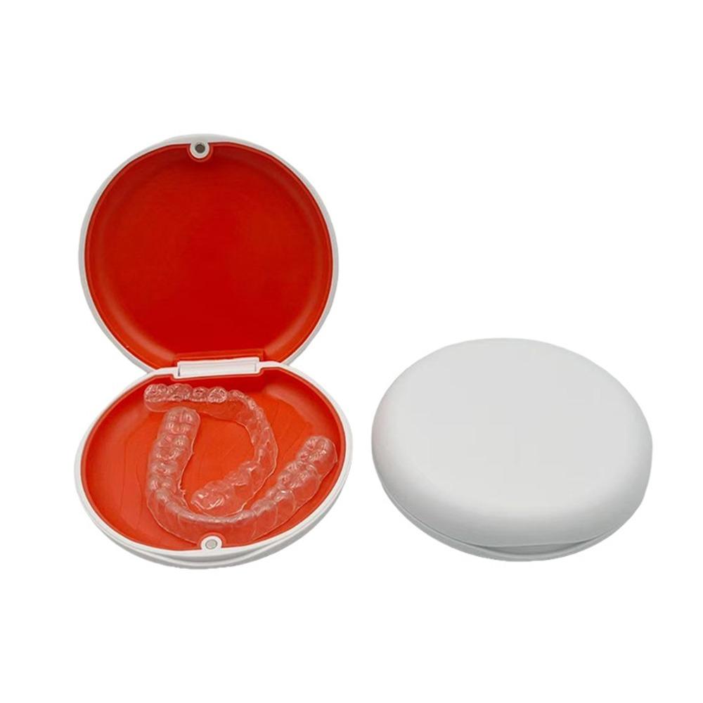 

Magnetic Invisible Braces Storage Box Waterproof with Mirror False Teeth Container Large Capacity Denture Organizer