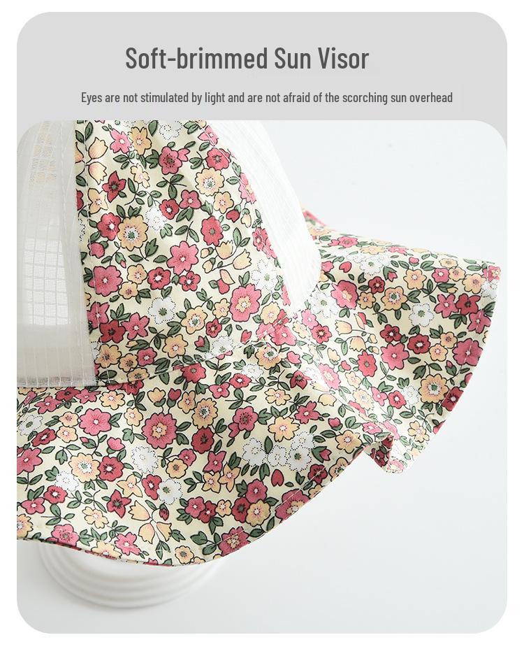 Blumen Schleife Baby Sonnenhut mit breiter Krempe und winddichtem Design
