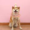 Cat Birthday Hat Scarf Bib Dogs Party Costume Cosplay Dress Up Festival Bandanas Photo Props Princess Outfit for Puppy
