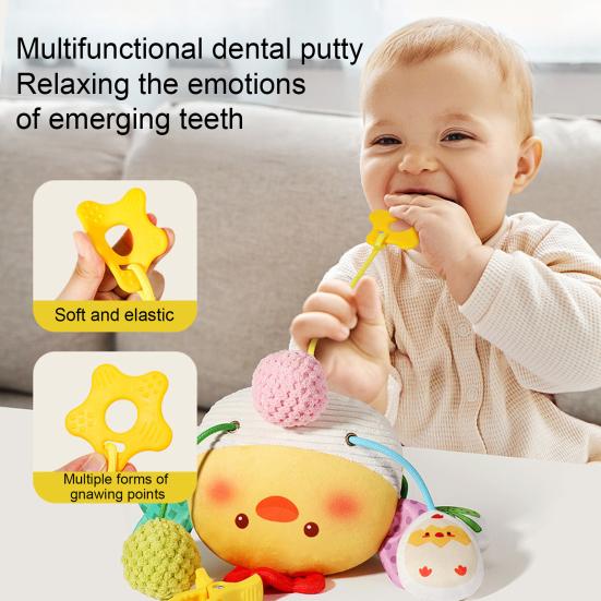 Car Seat Toy Baby Crab Pull Toy Soft Cloth Activity Toy Clip-on