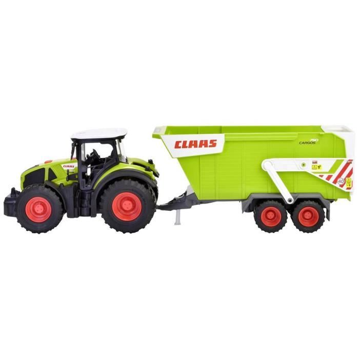 Dickie - Tracteur Claas + remorque 65cm - Son et lumière - Benne basculante - Dés 3 ans