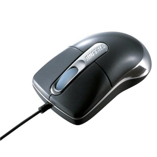

iBUFFALO Optical Dual Lens Wired USB BSMOU01SGM Mouse, Connection, Small, Gunmetallic,