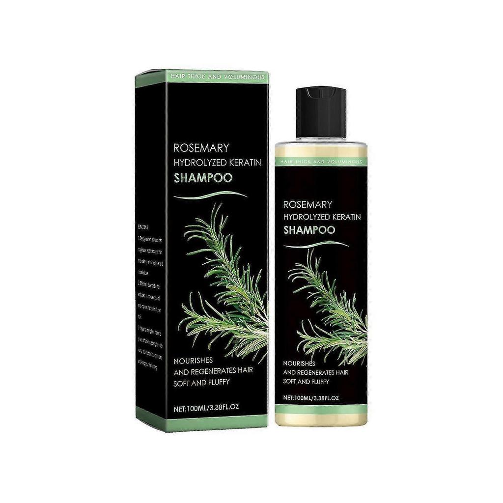 Shampoo Biologico al Rosmarino per la Crescita dei Capelli, Shampoo al Rosmarino e Cheratina Idrolizzata, Ispessente e Rinforzante Naturale, Nutre i Capelli Rendendoli Morbidi e Soffici, 100 ml