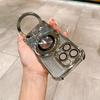 Space case Magnetic suction bracket is suitable for iPhone17 mobile phone case electroplating four corners anti-drop Apple 16 all-inclusive protective