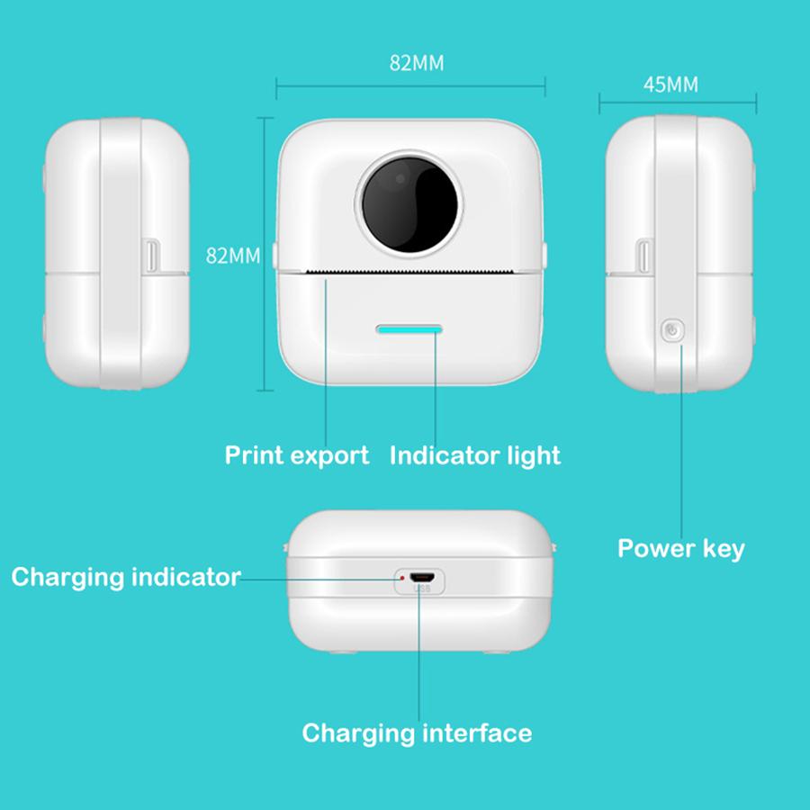 Mini Photo Printer Wireless Bluetooth Thermal Pocket Printer for Android & iOS