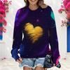 Ladies Plus Size Crew Neck Long Sleeve Sweatshirt Soft Loose Casual Daily Leisure Street Pullover