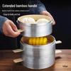 Bamboo and Aluminum Edge Steamer Basket, Handmade, Thickened for Xiaolongbao and Mantou, with Free Shipping