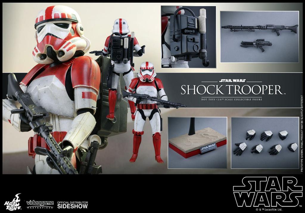 Videohra Mistrovské dílo Star Wars Battlefront Shock Trooper Scale Plastová malovaná pohyblivá figurka 1/6