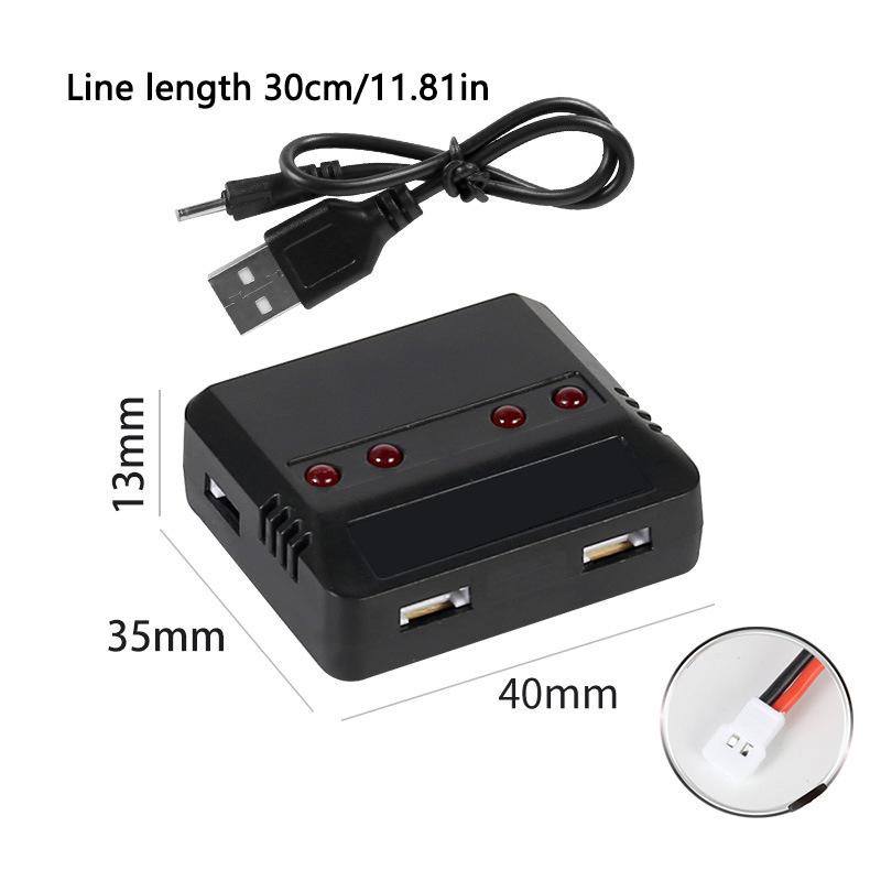 Încărcător USB Lipo 4 în 1 de 3,7 V pentru E010 H31 X4 Syma X5Sw X5C X5Hw Barcă RC Mașină Dronă Elicopter Piese Accesorii