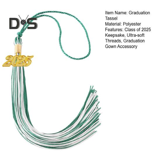2025 Graduation Tassel 9-Inch Tassel with 2025 Year Charm Standard Tassel Class of 2025 Keepsake for Graduation Ceremonies Photos