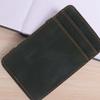 Holder ID Card Case PU Leather With Ribborn Men Mini Coin Purse Money Clips Cash Clip Magic Wallet
