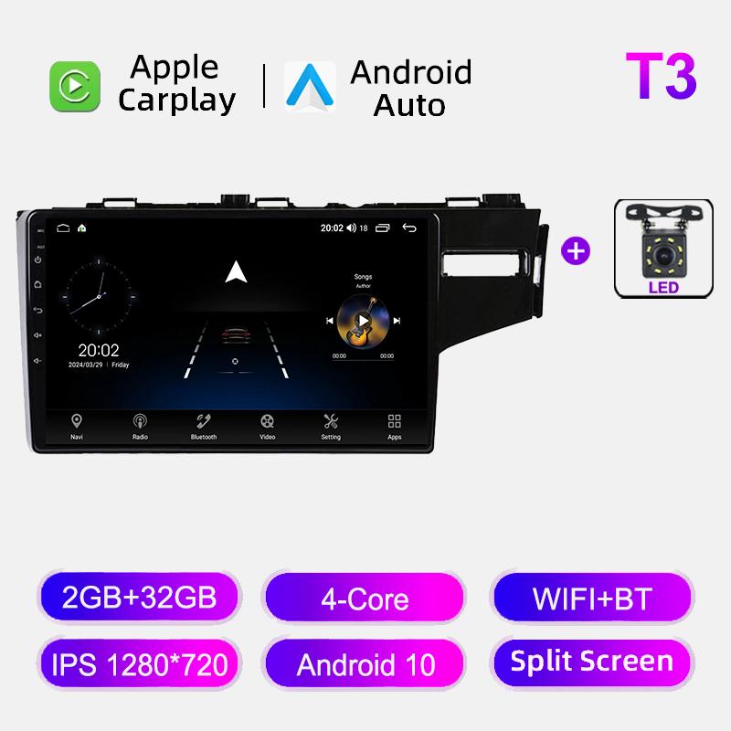Car Radio Android For Honda Jazz 3 2015-2020 Fit 3 GP GK 2013-2020 Multimedia Video Player 4G WIFI Navigation GPS Carplay Stereo