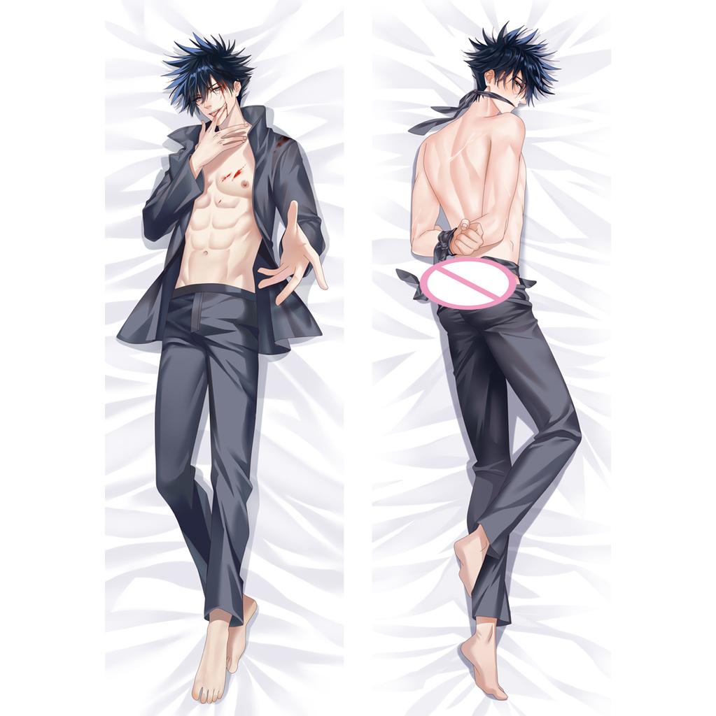 Husă de pernă Anime Fushiguro Megumi Cosplay Dakimakura pentru bărbați Jujutsu Kaisen pe 2 laturi Husă de pernă îmbrățișată