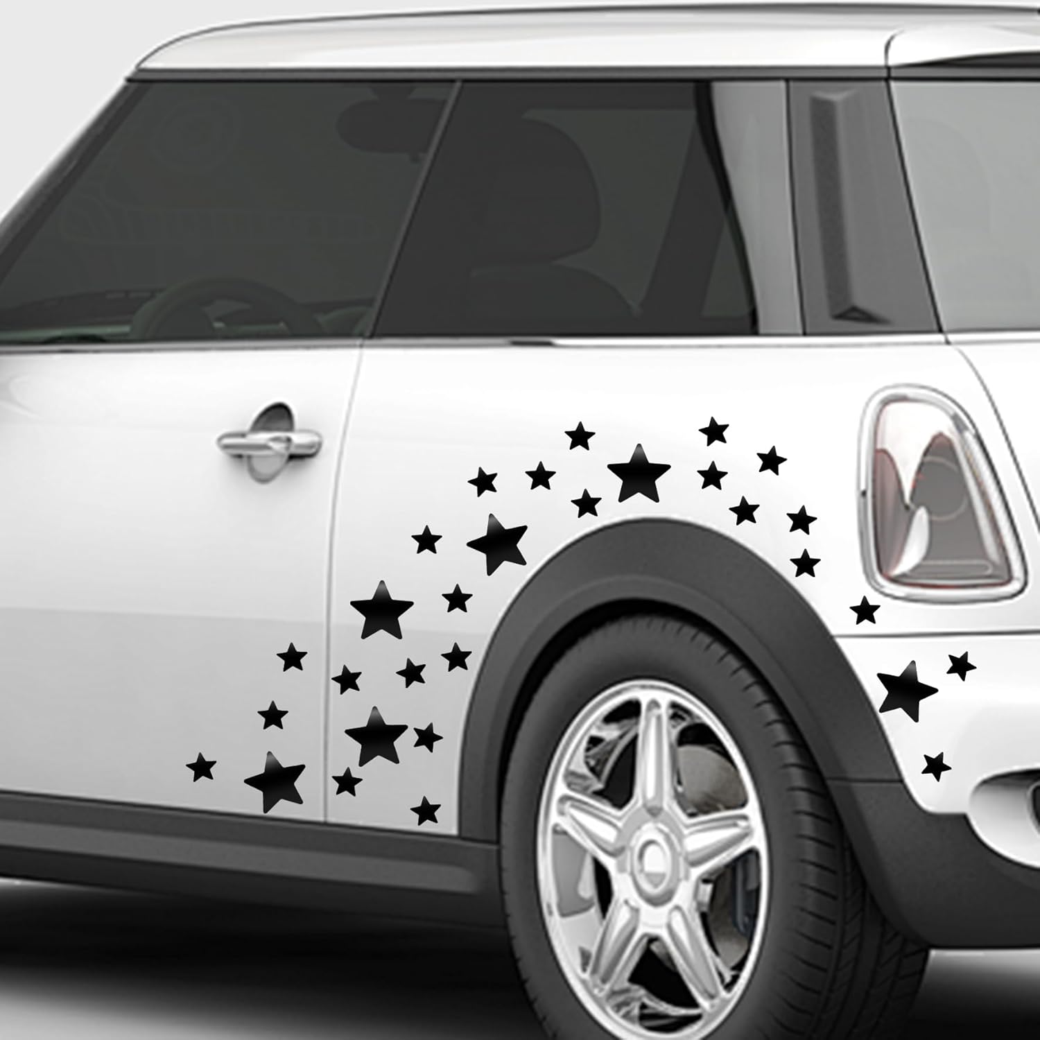 

30pcs/Set Star Car Sticker Waterproof Vinyl Stars Decal for Car Body Window Bumper Self Adhesive Star Decal for Vehicle Laptop Wall Car Decoration чёрный