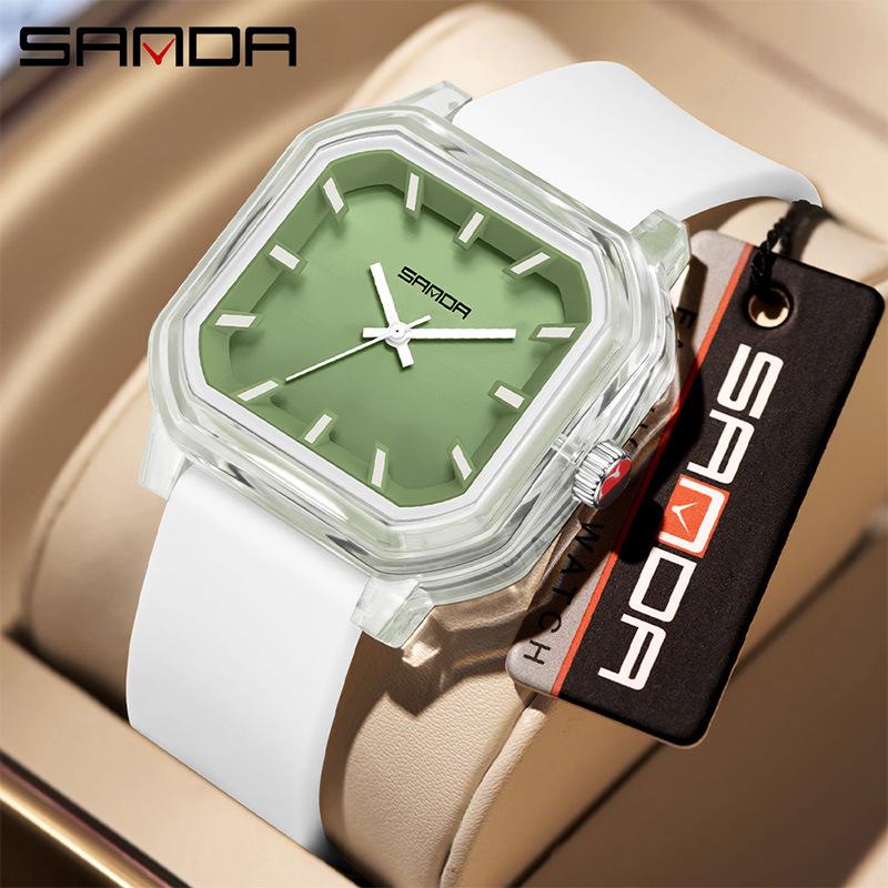 Sanda Transparent Quartz Ladies Waterproof Fashion Watch