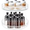 VAEHOLD 2 Tier Lazy Susan Turntable Spice Rack Organizer for Kitchen Cabinet, Farmhouse Tiered Tray Decorative Trays for Fruit, Snacks - Organizer