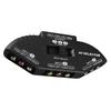 ABS Selector 3 Out Video Black Selector with AV Cable Splitter, Black, In/1 Splitter,