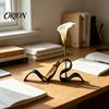 Book Rack 3D Printed Wave Bookshelf, Modern Abstract Ribbon Style Stand, Elegant Texture Bookshelf Desk Organizer for Magazines, Flower Vase