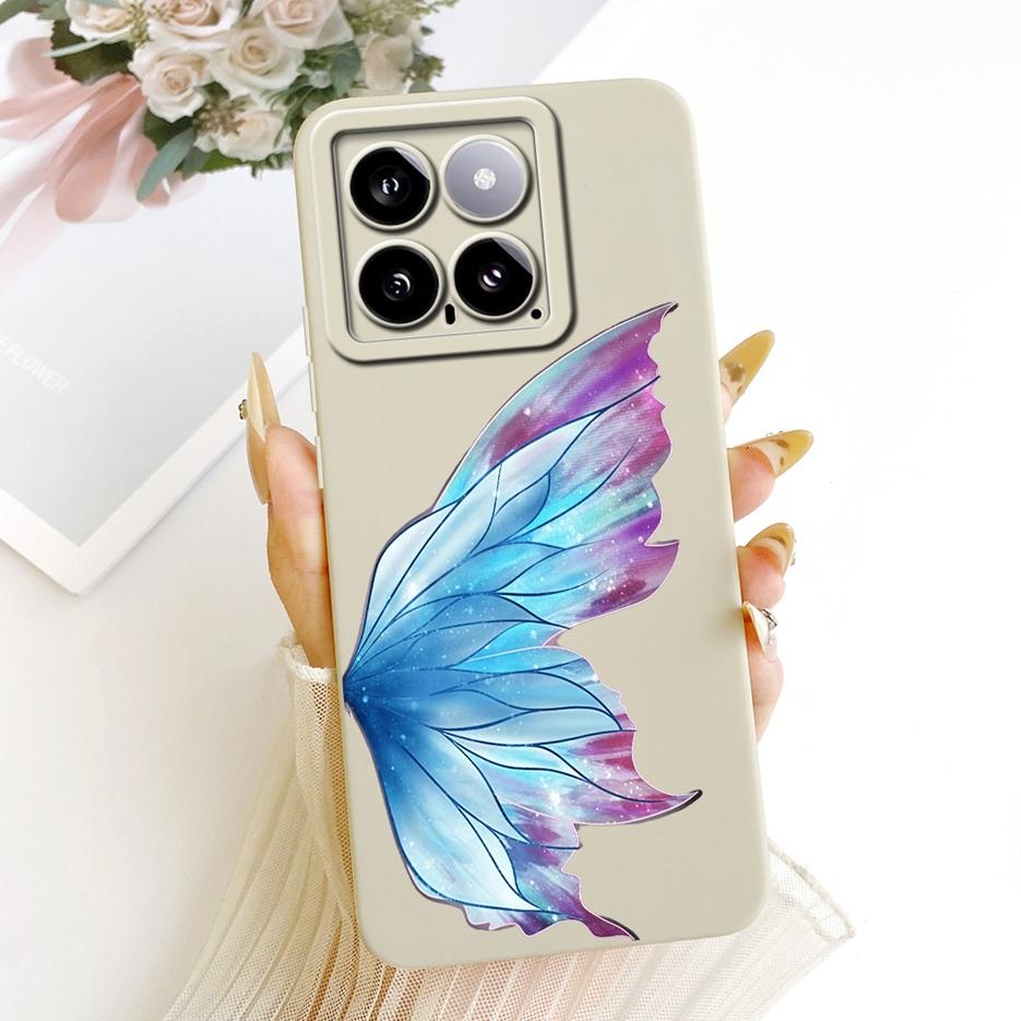 For Xiaomi Mi 14 Pro Case Cool Owl Dragon Painted Cover Soft Silicone Matte Phone Case For Xiaomi 14 Pro Mi14 5G Back Cover Bags