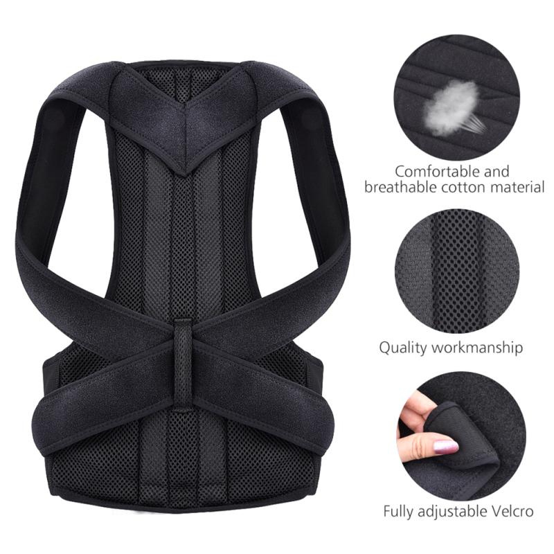 Adjustable Adult Corset Back Posture Correction Therapy Shoulder Lumbar Brace Spine Support Belt