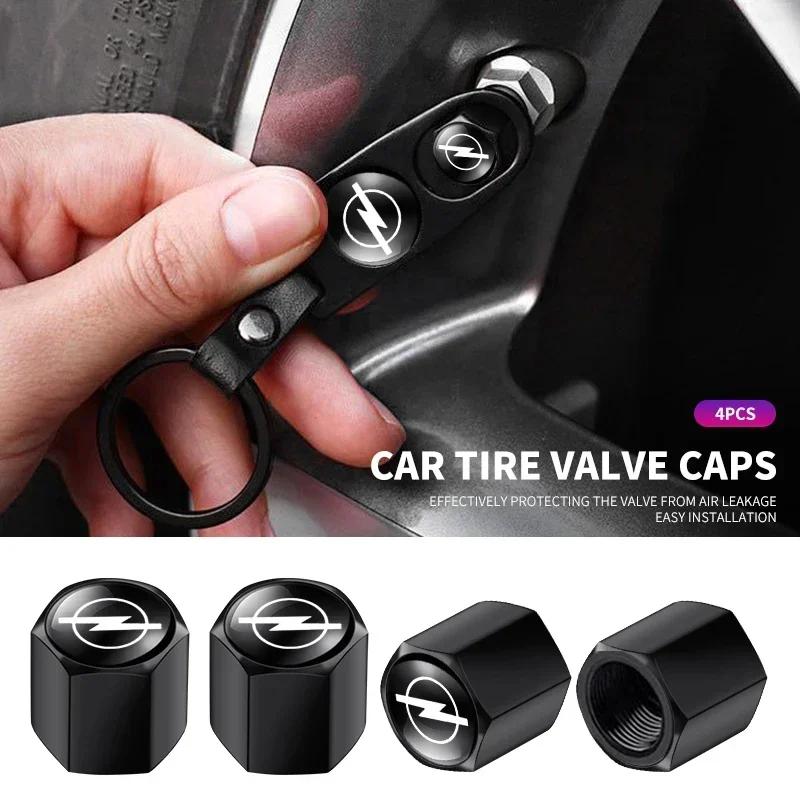 Car Accessories Metal Wheel Tire Valve Caps With Wrench Keychain For Opel Astra Insignia Corsa Zafira Meriva Mokka Vivaro Vectra
