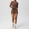 New Breathable Tight Polished Long-sleeved Jacket Fitness Yoga Clothes Solid Color Three-piece Fitness Sportswear Women