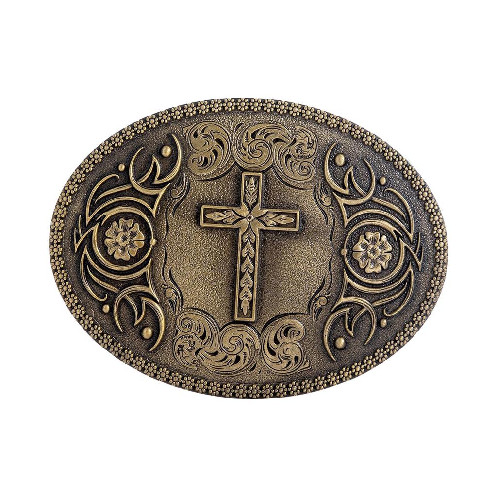 Western Belt Buckle Vintage Style Fashion Alloy Engraved Floral for Men Women