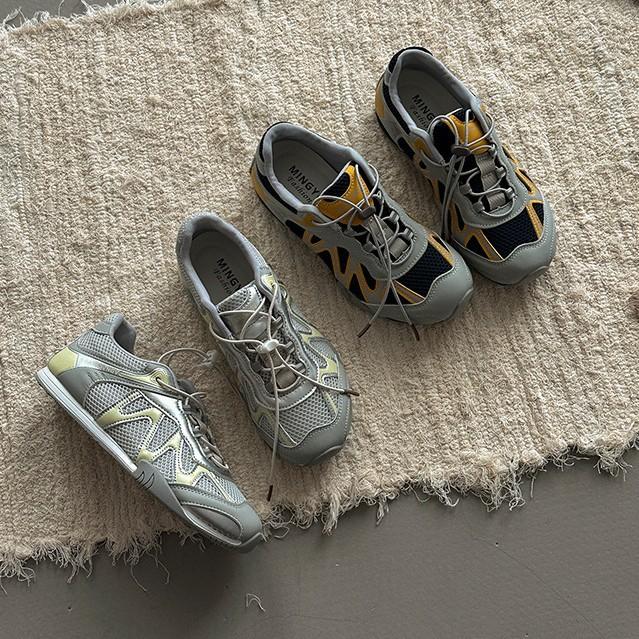 Fashion versatile splicing mesh hollow outdoor wind mountaineering casual shoes women's summer new casual