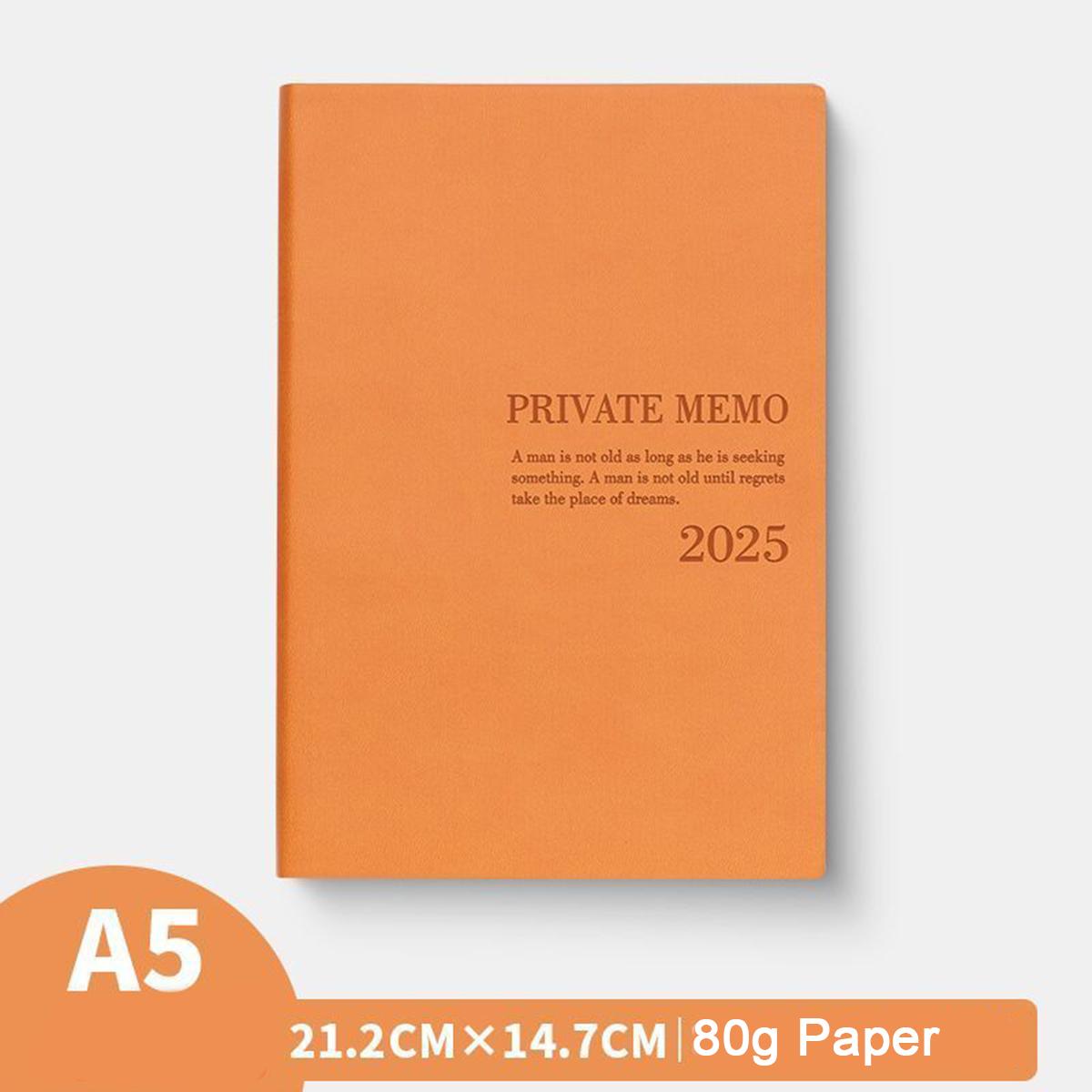 

Ежегодный план-график на 2025 год, ученический планировщик времени формата А5 из толстой кожи, деловой блокнот, ежедневник на 365 дней, памятка, блокнот A5